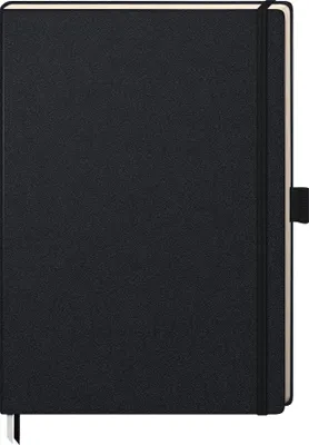 Produktbild von Brunnen Kompagnon - Einfarbig - Schwarz - 192 Blätter - 80 g/m² - Punktgitter-Papier - Hardcover