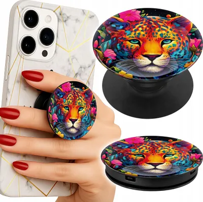Obrázek produktu pro Držák telefonu na prst Popsocket/Tygří květinové vzory