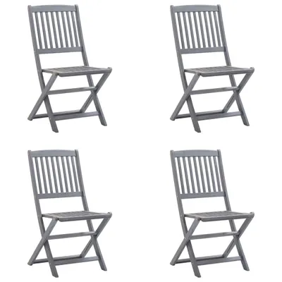Produktbild von Maison Exclusive - Klappbare Gartenstühle 4 Stk. mit Kissen Massivholz Akazie
