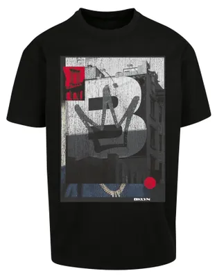 Image de Mister Tee - T-shirt "Brklyn House" pour hommes, coupe oversize, référence TN2854 (Taille M), couleur noire