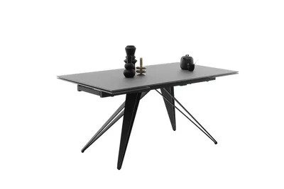 Produktbild von Esstisch Nemuro | grau / schwarz | ausziehbar | 160(240) x 90