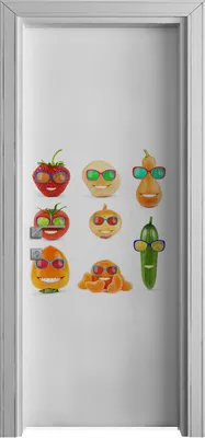 Produktbild von Tür Selbstklebende 80x210 cm Türfolie Türtapete Klebefolie - Farbige Früchte