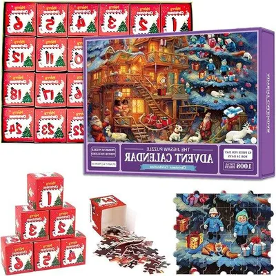 Immagine prodotto di Calendario dell'Avvento 2024 - Calendario di 24 giorni per bambini e adulti, con puzzle da assemblare