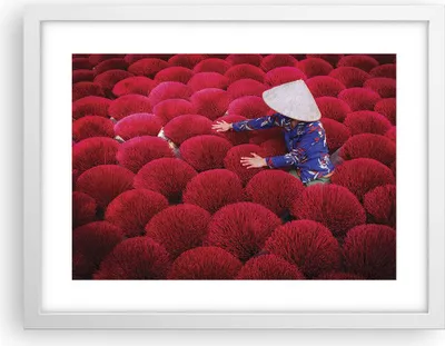 Produktbild von Gerahmtes Poster - Weißer Rahmen - Trocknen Weihrauch Vietnam - 40x30 cm - Wand Bild - Wanddeko - Wandbilder - Kunstposter - Wandposter - Bilderrahmen - Bilder - Kunstdruck - P2WAA40x30-4655