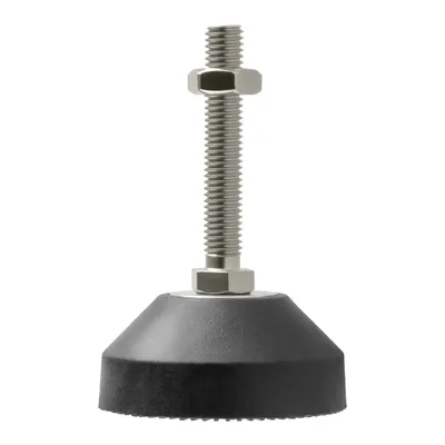 Produktbild von Maschinenfuß/Stellfuß/Nivellierfuß/Gelenkfuß, höhenverstellbarer Tellerfuß Ø 50mm für Konstruktionsprofile, Maschinen, Möbel (1, M8 x 50mm)