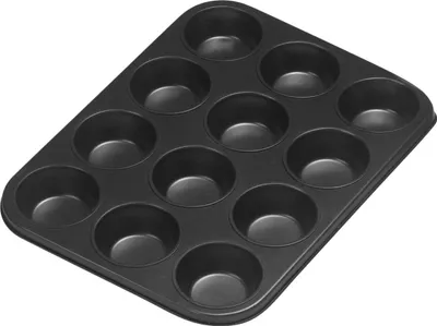 Produktbild von Muffinform antihaftbeschichtet, für 12 Stück, Länge: 345 mm