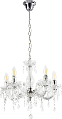 Image de Lustre en cristal lustre plafonnier lampe de suspension blanc [lux.pro]