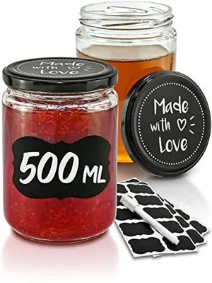 Zdjęcie produktu dla Słoiki na przetwory 500 ml zestaw 12 szt zakręcane do dżemu marmelady