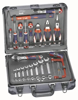 Produktbild von kwb Werkzeug-Koffer inkl. Werkzeug-Set, 129-teilig, gefüllt, robust und hochwertig