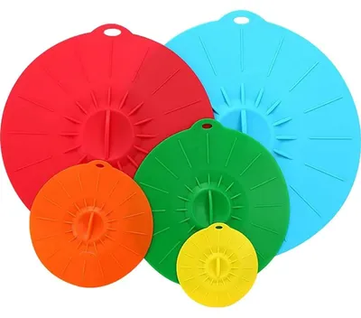 Image de Solidchoice - Couvercles en silicone réutilisables, 5 tailles pour la cuisine