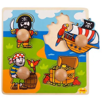 Produktbild von Bigjigs Toys Einlegepuzzle Piraten
