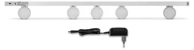 Imagen del producto de Foco LED empotrable LightRacer, color plateado, 90 cm, 5 x 3W, 1040 lúmenes, luz blanca cálida (3000K), con sensor táctil
