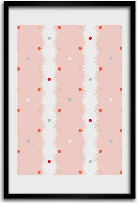 Produktbild von Bild - Bilderrahmen - 40 cm x 60 cm - MDF - Rahmen - Wandkunst - Bunter Punkthintergrund