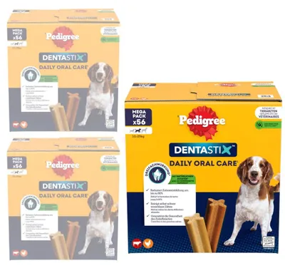 Zdjęcie produktu dla Pedigree Dentastix Gryzak Przysmak Dentystyczny Dla Psów Średnich Ras 168 szt