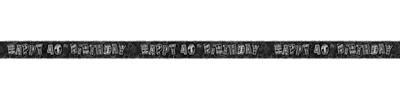 Produktbild von 40. Geburtstag | Banner schwarz / silber