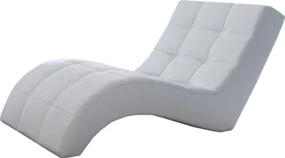 Produktbild von Bequeme Chaise Longue Lauguna (Weiss Kunstleder Madryt 120)