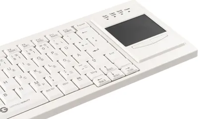 Produktbild von GETT Cleantype Xtra Touch Tastatur mit Touchpad USB Farbe weiss Layout DE