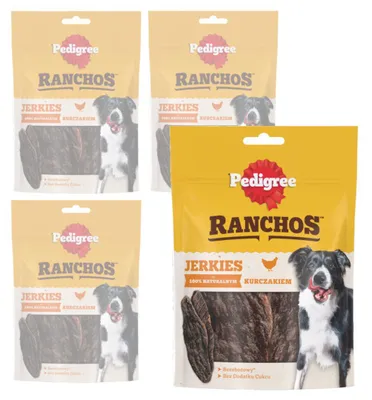 Zdjęcie produktu dla Pedigree Ranchos Jerkies 4x70g Przysmak Dla Psa Z Kurczakiem