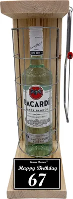 Produktbild von Bacardi - 67 Happy Birthday - Eiserne Reserve Gitterkäfig Geschenk 67. Geburtstag