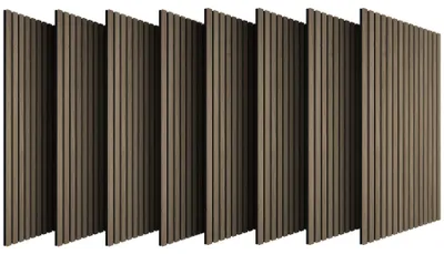 Produktbild von tectake® Akustikpaneele Sonic Wall III Holzoptik in Eiche dunkel je 120 x 60 x 1,1 cm, Größe flexibel anpassbar