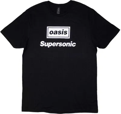 Produktbild von Oasis - "Supersonic Title" T-Shirt für Herren/Damen Uni RO11733 (M) (Schwarz)