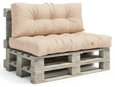 Image de Lot coussins extérieur pour palette beige 120x80 Imperméables Anti-UV DECOARTS