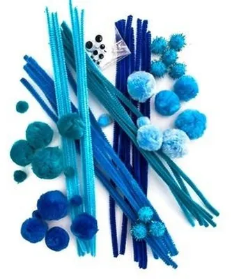 Image de Kit de démarrage créatif bleu, 80 pièces