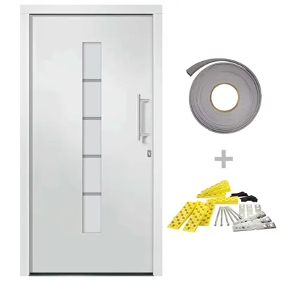Obrázek produktu pro vchodové dveře vidaXL z hliníku a PVC bílé 110x210 cm