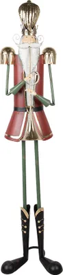 Immagine prodotto di Clayre & Eef decorazione natalizia figura schiaccianoci 39x39x174 cm metallo rosso