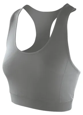 Immagine prodotto di Spiro Top corto sportivo elasticizzato Softex da donna LT134 (S) (grigio)