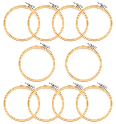 Stickrahmen-Set 10 Stück, 7,5 cm, Bambus, verstellbar