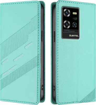 Immagine prodotto di Custodia per Oukitel WP50, custodia a portafoglio in Finto cuoio con slot per schede e funzione stand Türkis