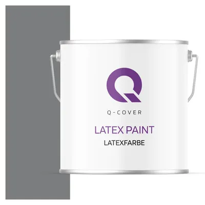 Produktbild von Latexfarbe 5 L Dunkelgrau Innenfarbe Wandfarbe Deckenfarbe Klasse 3 Mattfarbe Scheuerfest Hohe Deckkraft