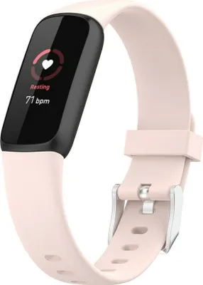 Produktbild von Strap-it Fitbit Luxe Silikonarmband (Hellrosa) - Große: M/L