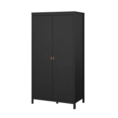 Produktbild von Madrid Kleiderschrank 2 Türen schwarz matt.