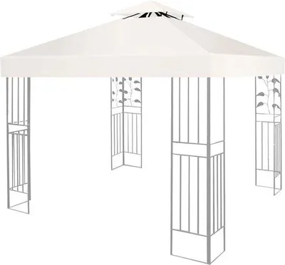 Produktbild von Famanu Pavillon-Dach wasserfest 3 x 3 m - Grau - Stabil und winterfest