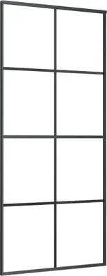 Produktbild von vidaXL Schiebetür Schwarz 90x205 cm ESG-Glas und Aluminium