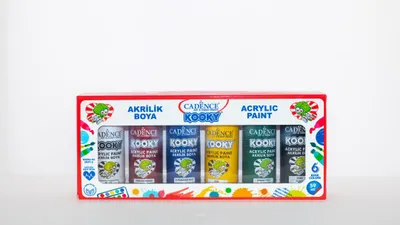 Produktbild von Cadence Acrylfarben Set für Kinder - 6 Farben - Kooky 59 ml