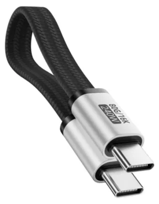 Imagen del producto de INF Cable USB-C Magnético Trenzado Plano — Aleación de Aluminio, Carga Rápida Type-C 240W y Thunderbolt 5, Transferencia de Datos 80GB
