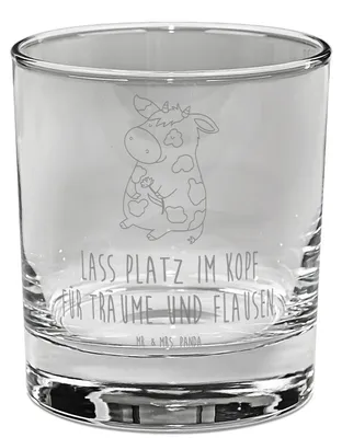 Produktbild von Mr. & Mrs. Panda Tumbler Kuh - Transparent - Geschenk, Kühe, Cocktailglas, Glas, Landwirtin, Trinkglas, für Gin, Milch, Spruch, Bauernhof, Hof