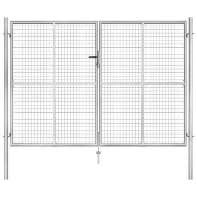 Immagine prodotto di Cancello da giardino in acciaio zincato 306 x 225 cm Argento