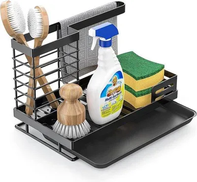 Productafbeelding van Famanu spoelbakorganizer met multifunctionele houder - zwart
