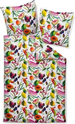 Produktbild von Janine Design Bettwäsche-Garnitur Mako-Satin 42147 modern art S Farbe multicolor Größe 155x220+80x80