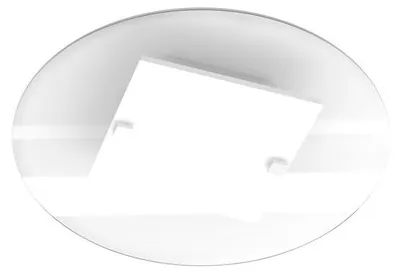 Image de Plafonnier Contemporain Rond Métal Blanc Verre 2 Lumières E27 D.40Cm
