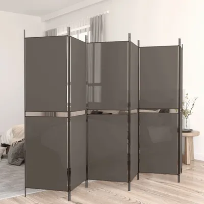 Immagine prodotto di vidaXL 6 pezzi paravento pieghevole antracite 300x220 cm tessuto - divisorio per ambienti - parete divisoria