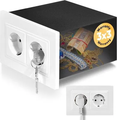 Obrázek produktu pro Ohnivzdorná truhla na poklady – zámek s klíčem – 14 x 14 x 8 cm