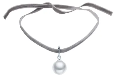 Produktbild von Yumilok Frauen Damen Mädchen Choker Kette Halskette mit Perlen Anhänger Schwarz