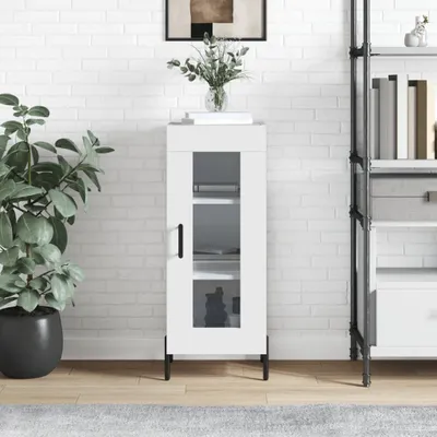 Produktbild von The Living Store Sideboard Hochglanz-Weiß 34,5x34x90 cm Holzwerkstoff