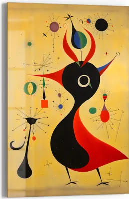 Produktbild von DEQOART Glasbild Echtglas 60x90 cm 'Surreale Formenwelt' Wandbild Bild modern Deko