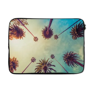 Produktbild von MuchoWow® Laptop Hülle 13 Zoll Palme - Himmel - Bäume - Sommer - Tropisch Laptoptasche - Laptophülle - Sleeve - Rundumschutz